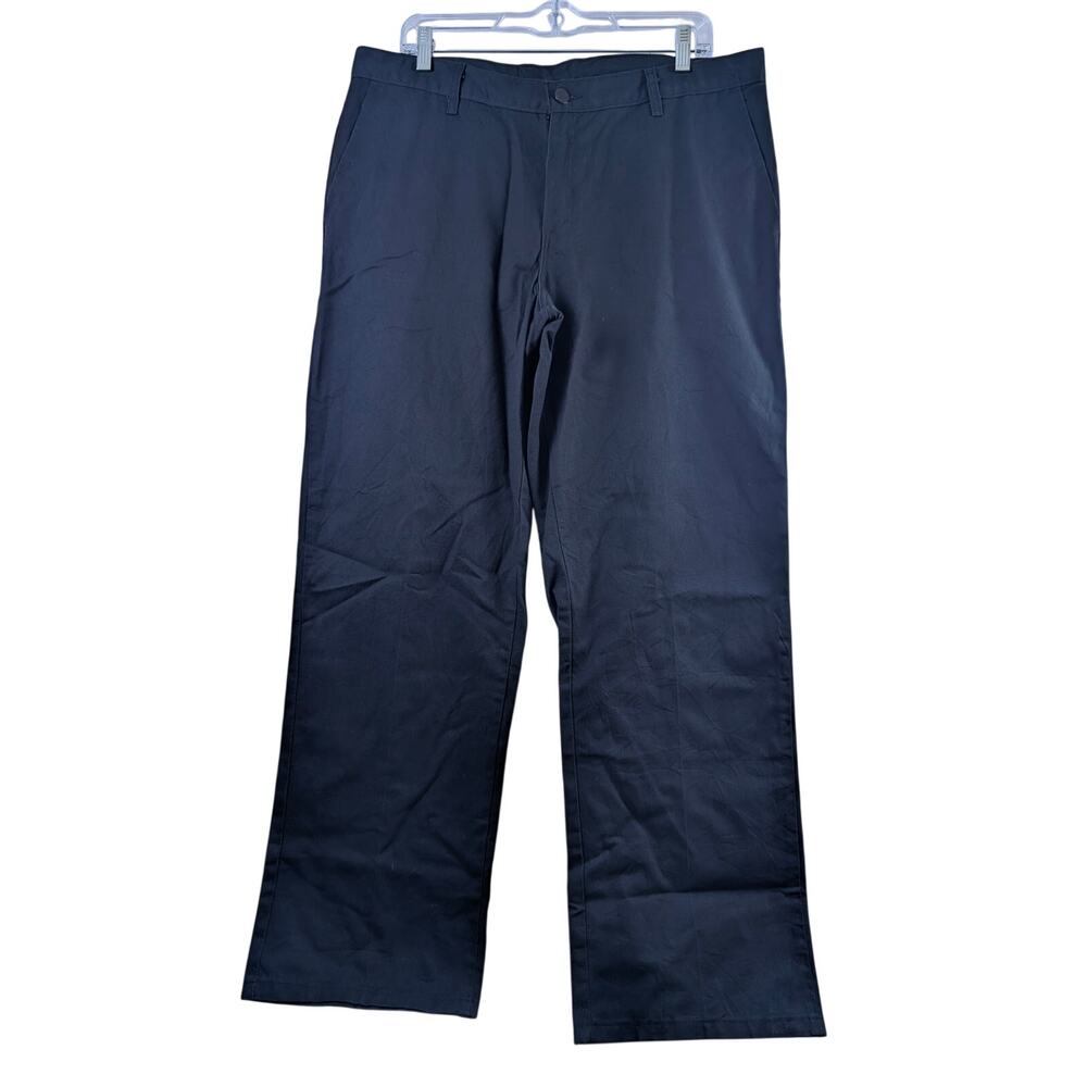 Dickies Navy Blue Chino Mens 36x28 Casual Workwear Pants Straight Relaxed Fit